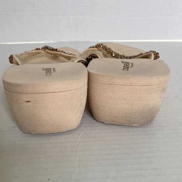 Capelli Bejeweled Wedge Flip Flops Size 10 Beach Boho Whimsical Island - Picture 6 of 6